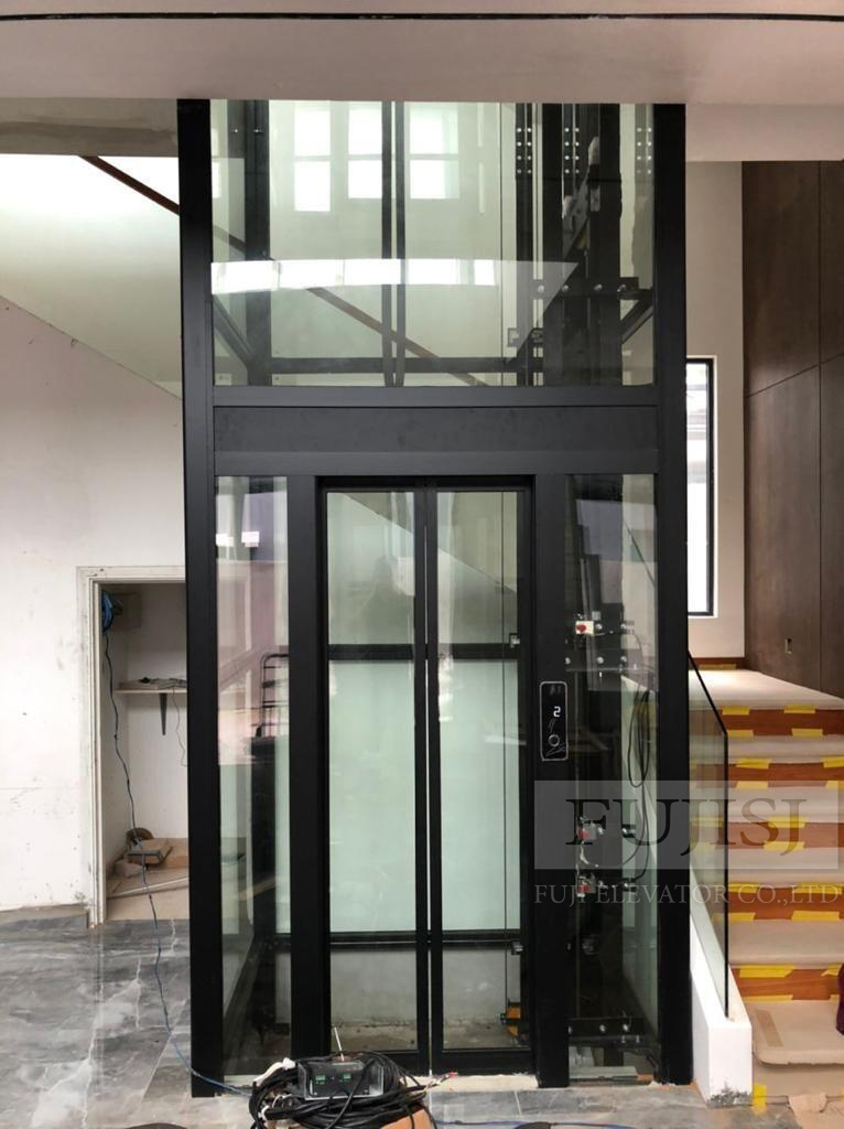 Share black matte metal mine elevator