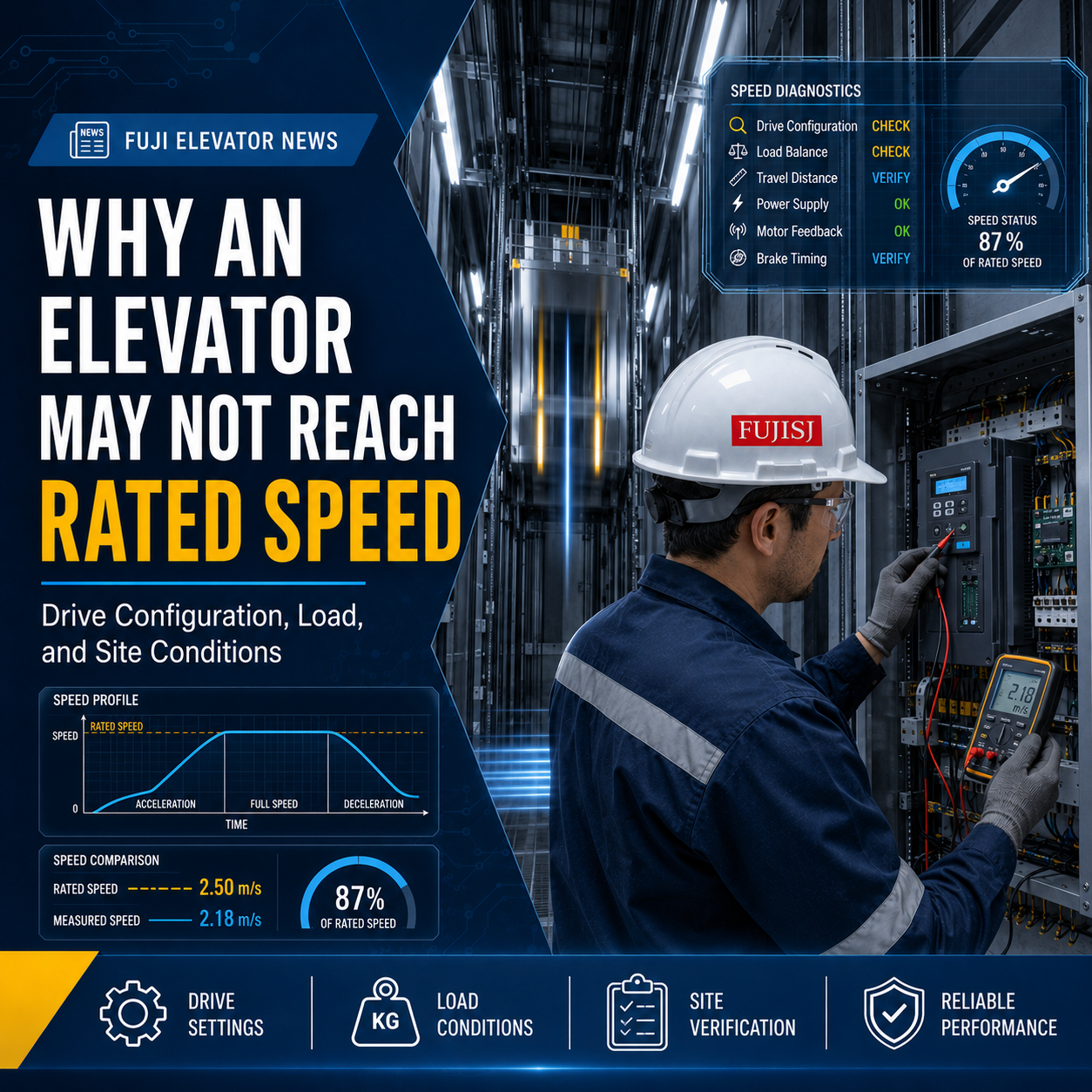 Why an Elevator May Not Reach Rated Speed: Drive Configuration, Load, and Site Conditions
